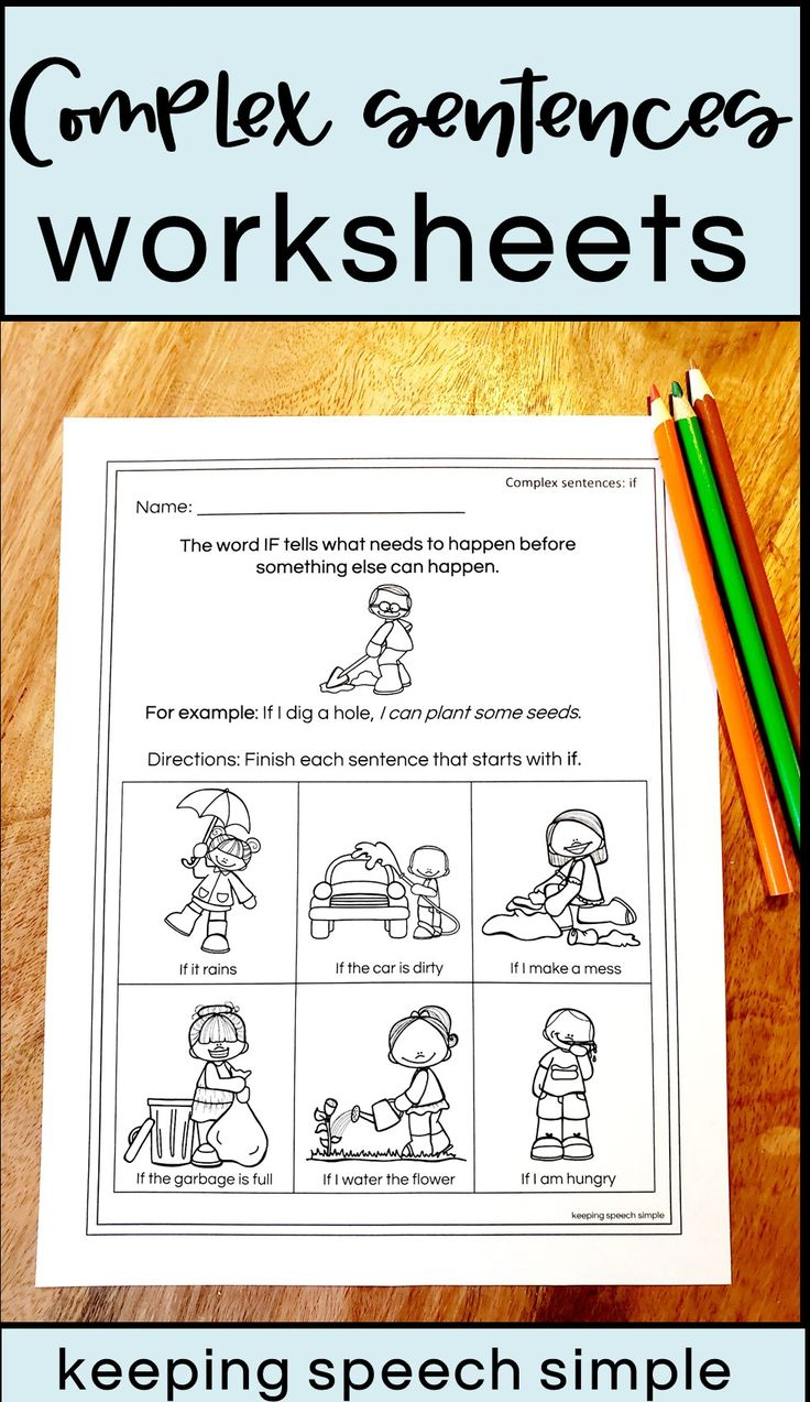 30 Worksheets For Complex Sentences