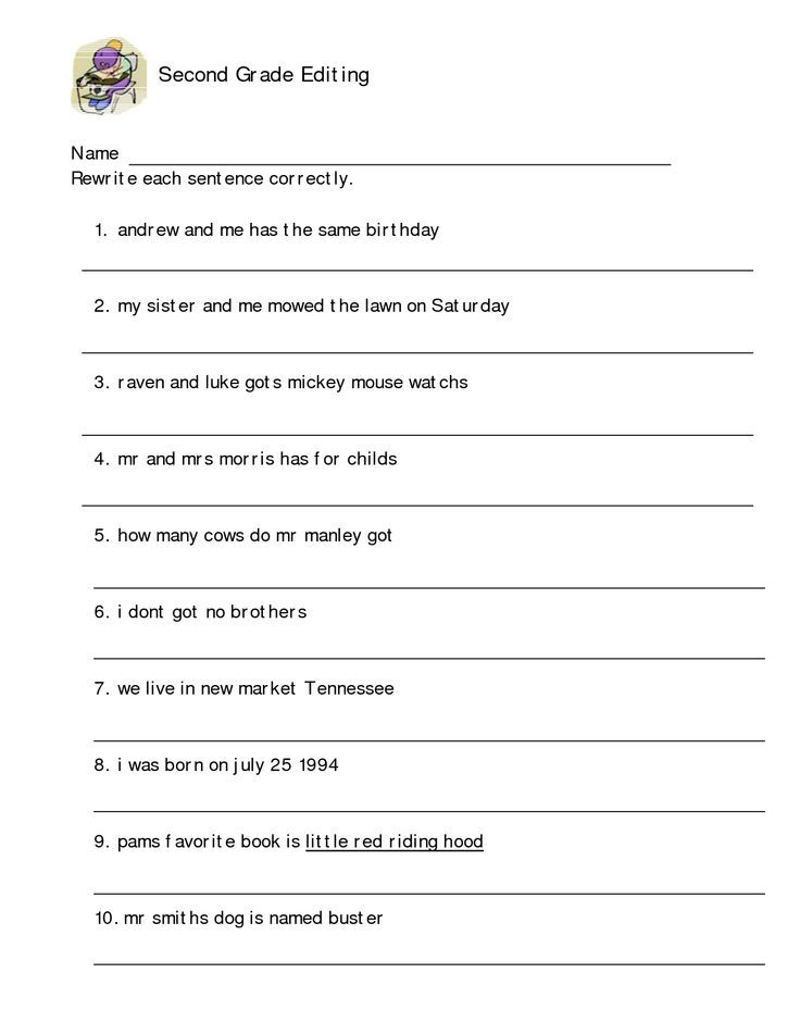 3rd Grade Sentence Worksheet
