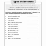 4 Kinds Of Sentences Worksheet