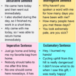 4 Types Of Sentences With Examples Four Types Of Sentences Pdf