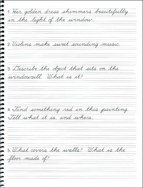 4th Grade Cursive Writing Worksheet