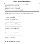 5th Grade Types Of Sentences Worksheet With Answers Thekidsworksheet