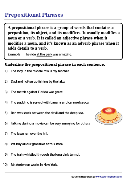 6th Grade Verb Phrase Worksheet