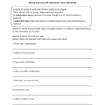 7th Grade Independent And Dependent Clauses Worksheet With Answers