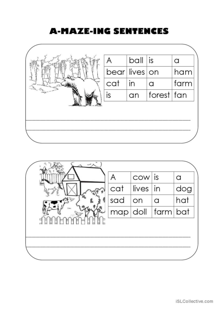 A MAZE ING SENTENCES English ESL Worksheets Pdf Doc