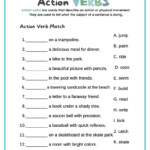 Action Verbs Worksheets Definition Examples ReadingVine