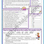 Active Passive Voice Worksheet