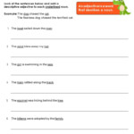 Adding Adjectives To Sentences Creat English ESL Worksheets Pdf Doc