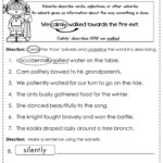 Adverbial Worksheet Grade 7