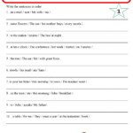 Basic Sentence Structure Worksheet