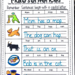 Basic Sentences Kindergarten Worksheet