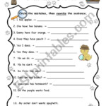 Be A Sentence Detective ESL Worksheet By Vickylin731