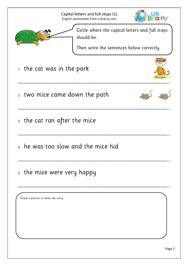 Capital Letters And Full Stops 1 Sentences And Punctuation By 