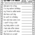 Capitalization And Punctuation Worksheet