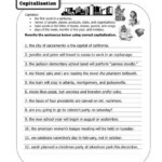 Capitalization Free Printable Punctuation Worksheets