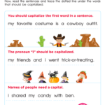 Capitalization Rules Part 1 Worksheet Free Printable For Kids