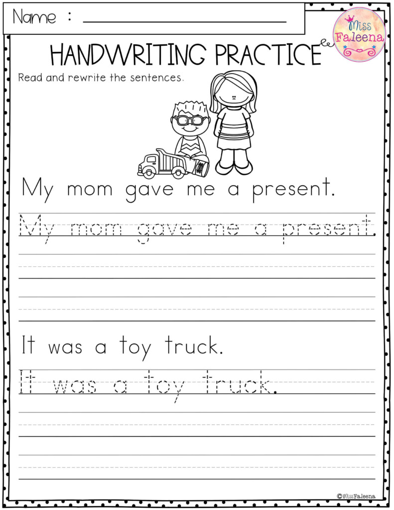 Christmas Handwriting Practice Handwriting Worksheets For 