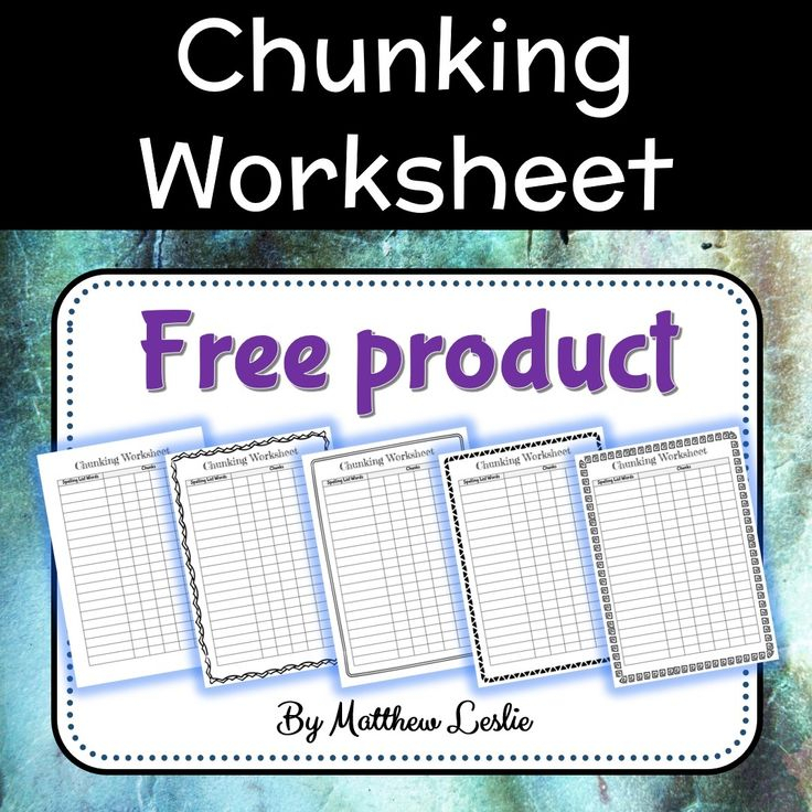 Chunking Worksheet Worksheets Spelling Program Spelling Strategies