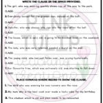 Clauses And Phrases Worksheet For Class 8