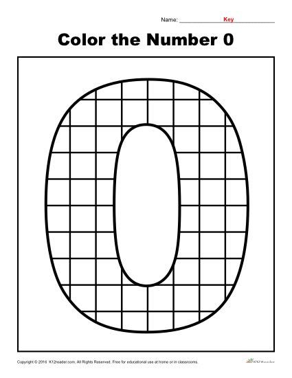 Color The Number 0 Preschool Number Worksheet Numbers Preschool 