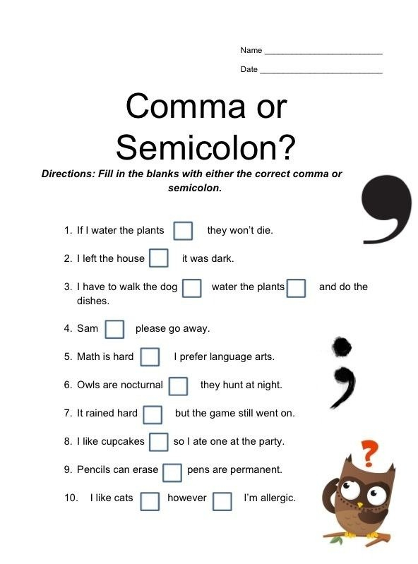 Comma Practice Worksheet With Answers