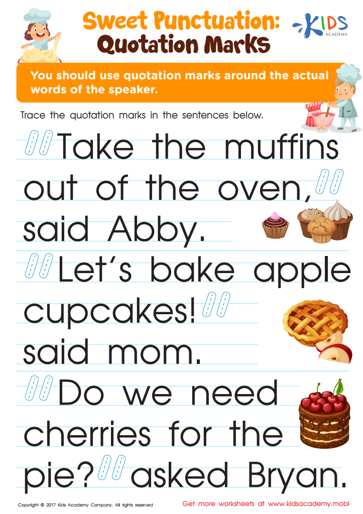 Commas And Quotation Marks Worksheet Free Printable PDF For Kids