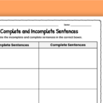 Complete And Incomplete Sentences Cut And Paste Worksheet Teach Starter