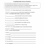 Complete The Sentence Worksheets 99Worksheets