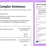 Complex Sentences Differentiated Worksheets For KS2 Kids