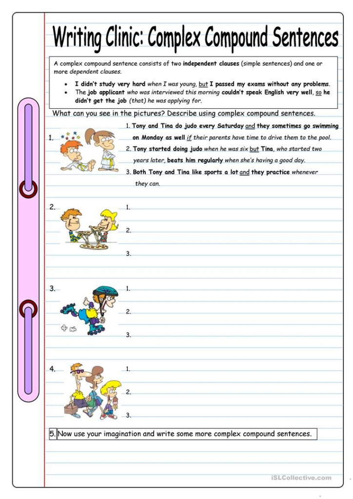 Complex Sentences Worksheet 5th Grade