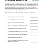 Complex Sentences Worksheets 15 Worksheets