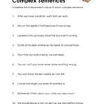 Complex Sentences Worksheets 15 Worksheets