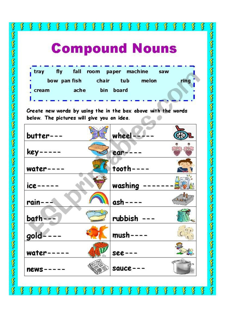 Compound Nouns ESL Worksheet By Elle81