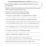 Compound Sentences Worksheet With Answers For Class 7 Kidsworksheetfun