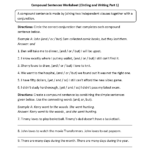 Compound Sentences Worksheets Practicing Compound Sentences Worksheet