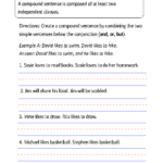 Compound Sentences Worksheets Writing Compound Sentences Worksheet Part 2