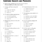 Compound Subjects Predicates Grammar Practice Grade 5 Printable