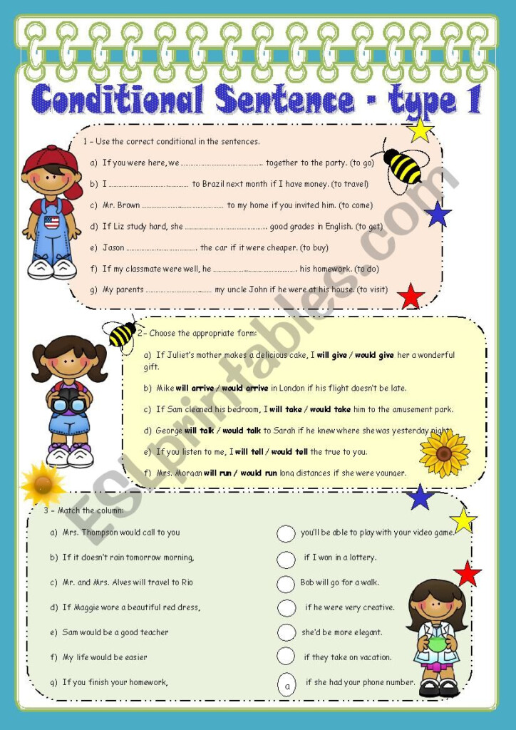 Conditional Sentence Type 1 Esl Worksheet By Junior Right E3A