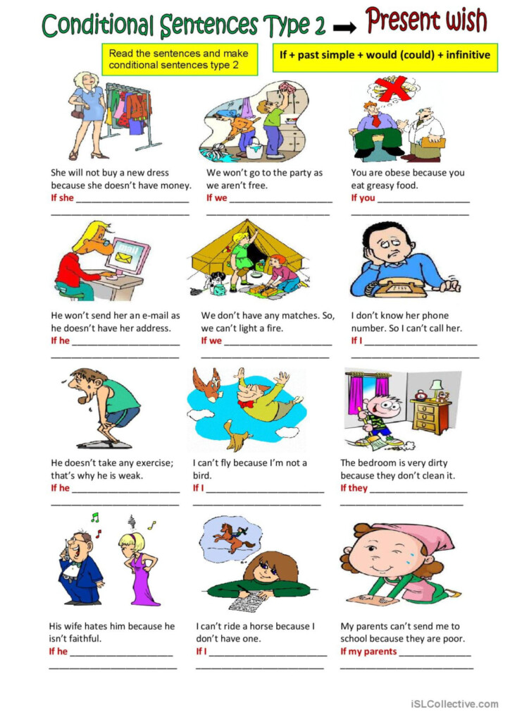 Conditional Sentences Type 2 English ESL Worksheets Pdf Doc