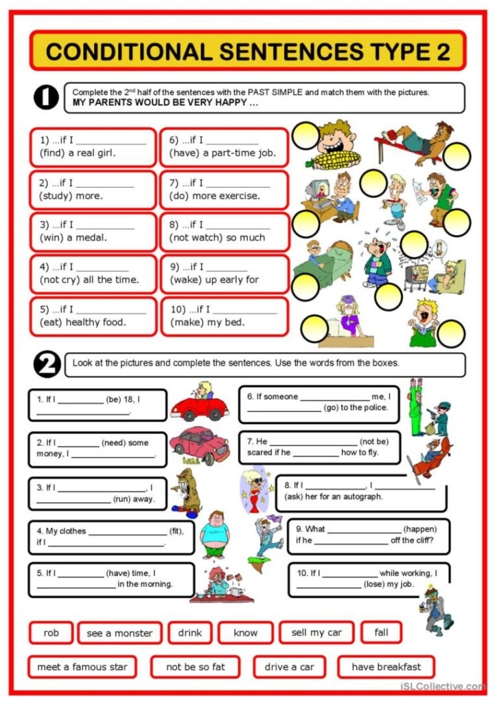 Conditional Sentences Type 2 General English ESL Worksheets Pdf Doc