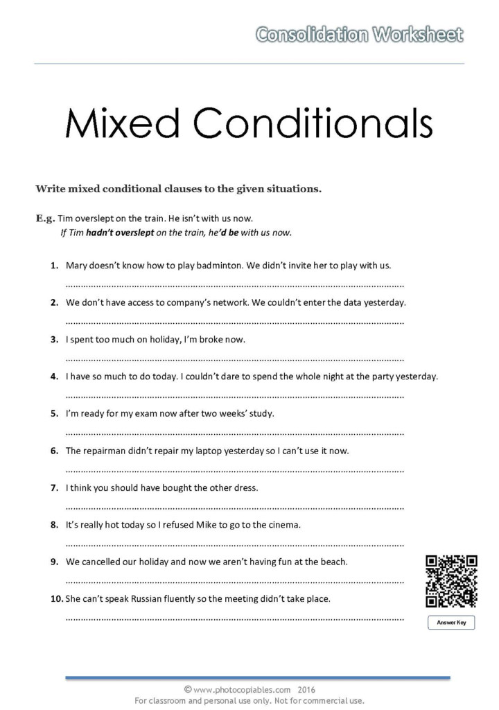 Conditional Statements Worksheet With Answers