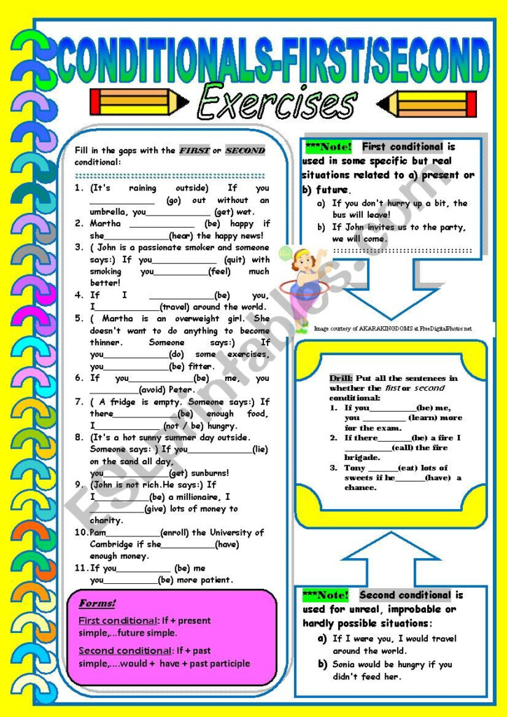 Conditionals First And Second ESL Worksheet By Dackala