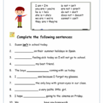 Contractions With Pronouns Worksheet