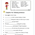 Contractions Worksheet 2 English Treasure Trove