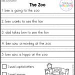 Copying Sentences Worksheets