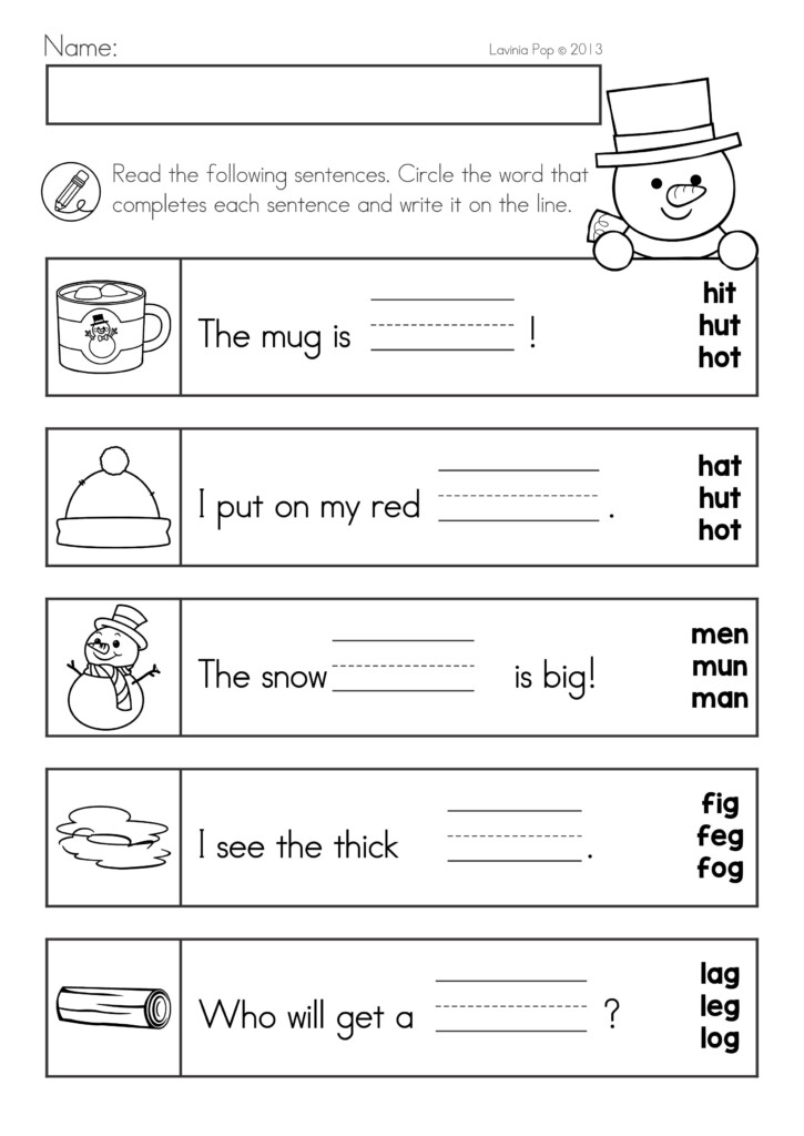 Correct The Sentence Worksheet Kindergarten