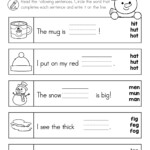 Correct The Sentence Worksheet Kindergarten