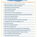 Correcting Mistakes Past Simple Past Progressive Worksheet Free ESL