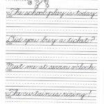 Cursive Sentence Practice Sheets