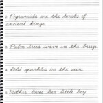 Cursive Writing Practice Sentences Traditional Handwriting Cursive